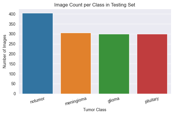 Test set class distribution